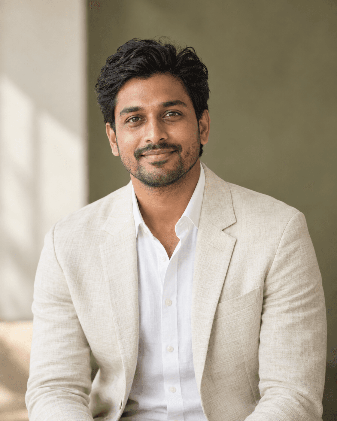 Sample founder portrait for preview; not a photograph of Kasun Sampath